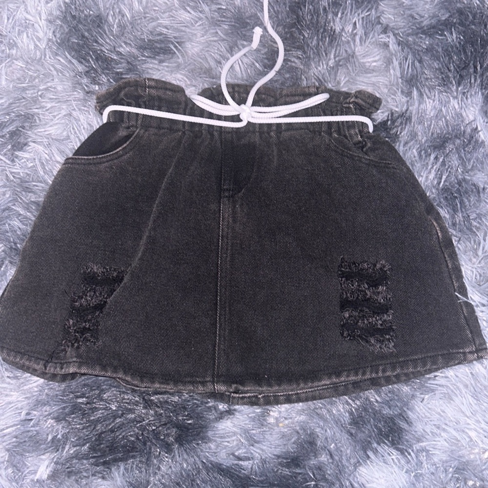 Dark denim toddler skirt
